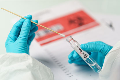 Covid 19 Swab collection kit specimen sample testing process